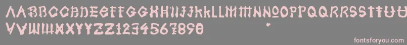 Samoerai Typeface Font – Pink Fonts on Gray Background