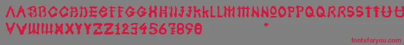 Samoerai Typeface Font – Red Fonts on Gray Background