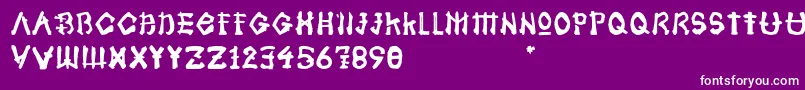 Samoerai Typeface Font – White Fonts on Purple Background