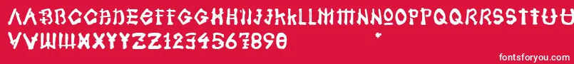 Police Samoerai Typeface – polices blanches sur fond rouge