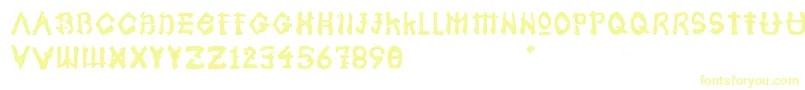 Samoerai Typeface Font – Yellow Fonts on White Background