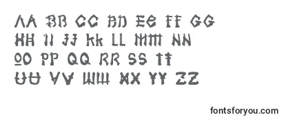 Überblick über die Schriftart Samoerai Typeface