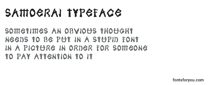 Überblick über die Schriftart Samoerai Typeface