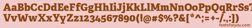 More about AdelleCyrillicExtrabold Font AdelleCyrillicExtrabold Font – Brown Fonts on Pink Background