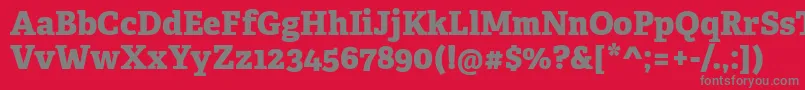 フォントAdelleCyrillicExtrabold – 赤い背景に灰色の文字