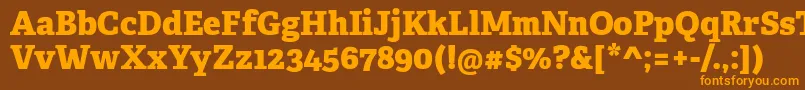 More about AdelleCyrillicExtrabold Font AdelleCyrillicExtrabold Font – Orange Fonts on Brown Background