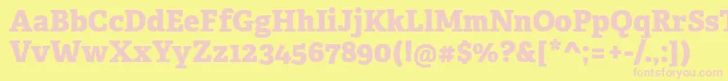 Подробнее о шрифте AdelleCyrillicExtrabold Шрифт AdelleCyrillicExtrabold – розовые шрифты на жёлтом фоне