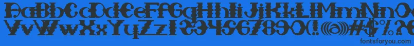 Sampa Midnight Font – Black Fonts on Blue Background