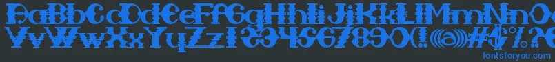 フォントSampa Midnight – 黒い背景に青い文字