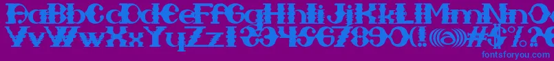 フォントSampa Midnight – 紫色の背景に青い文字