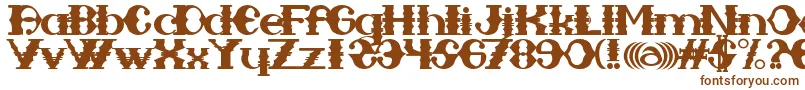 Sampa Midnight-Schriftart – Braune Schriften auf weißem Hintergrund
