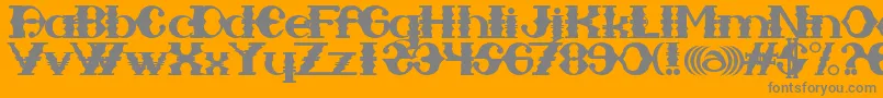 Sampa Midnight-Schriftart – Graue Schriften auf orangefarbenem Hintergrund