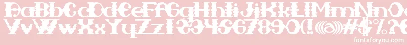 Шрифт Sampa Midnight – белые шрифты на розовом фоне