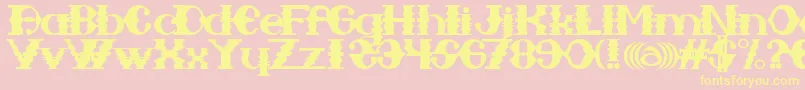 Sampa Midnight-Schriftart – Gelbe Schriften auf rosa Hintergrund