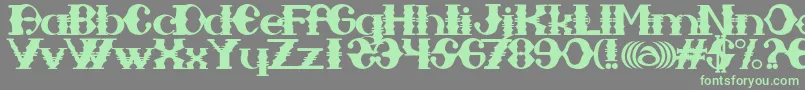 SAMPAMID-fontti – vihreät fontit harmaalla taustalla