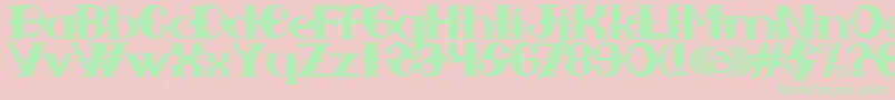 SAMPAMID Font – Green Fonts on Pink Background