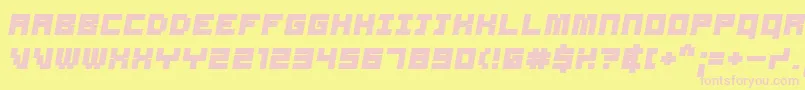 SAMSBO  -Schriftart – Rosa Schriften auf gelbem Hintergrund