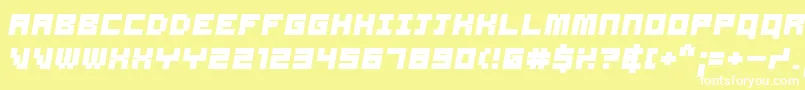 SAMSBO   Font – White Fonts on Yellow Background