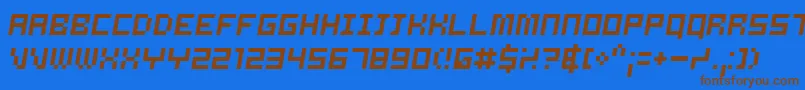 SAMSO    Font – Brown Fonts on Blue Background
