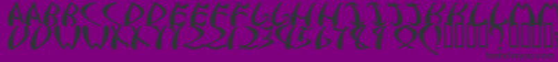 samurai Font – Black Fonts on Purple Background
