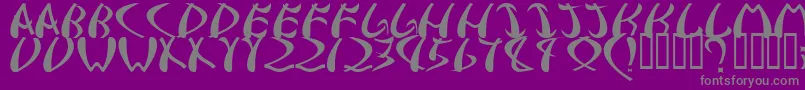 samurai Font – Gray Fonts on Purple Background