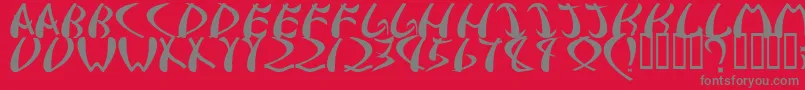fuente samurai – Fuentes Grises Sobre Fondo Rojo