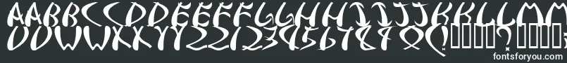 samurai Font – White Fonts on Black Background