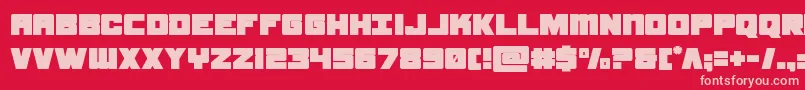 samuraiterrapin-Schriftart – Rosa Schriften auf rotem Hintergrund