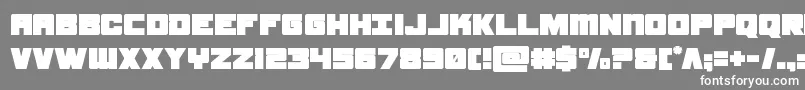 フォントsamuraiterrapin – 灰色の背景に白い文字