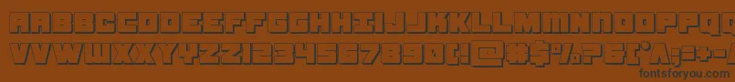 samuraiterrapin3d Font – Black Fonts on Brown Background