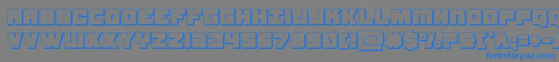 samuraiterrapin3d Font – Blue Fonts on Gray Background