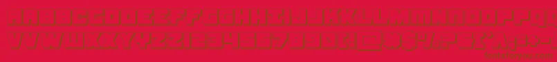 samuraiterrapin3d Font – Brown Fonts on Red Background