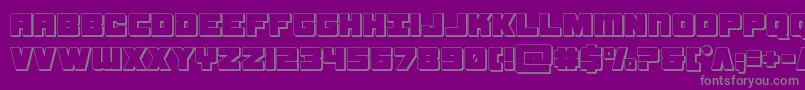 Шрифт samuraiterrapin3d – серые шрифты на фиолетовом фоне
