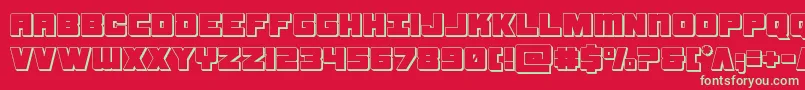 samuraiterrapin3d Font – Green Fonts on Red Background