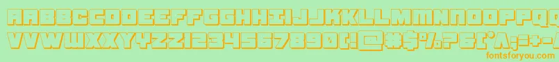 samuraiterrapin3d Font – Orange Fonts on Green Background