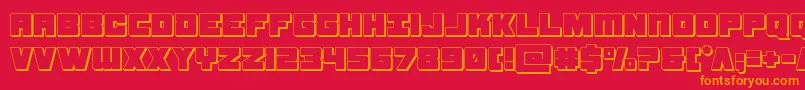 samuraiterrapin3d Font – Orange Fonts on Red Background