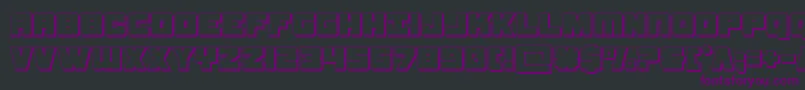 samuraiterrapin3d-Schriftart – Violette Schriften auf schwarzem Hintergrund