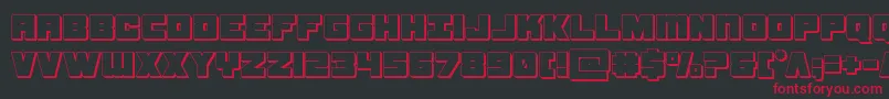 samuraiterrapin3d Font – Red Fonts on Black Background
