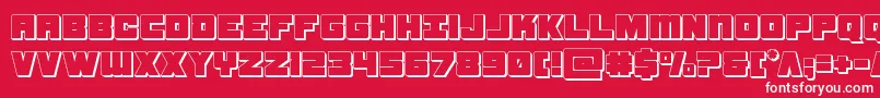 フォントsamuraiterrapin3d – 赤い背景に白い文字