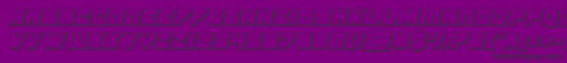 Шрифт samuraiterrapin3dital – чёрные шрифты на фиолетовом фоне