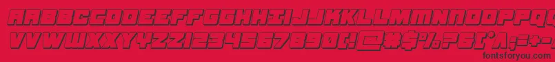fuente samuraiterrapin3dital – Fuentes Negras Sobre Fondo Rojo