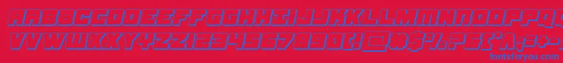 samuraiterrapin3dital Font – Blue Fonts on Red Background