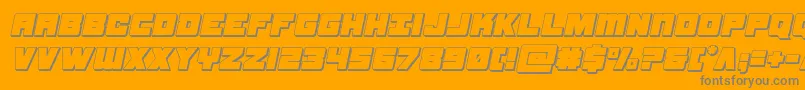 samuraiterrapin3dital-Schriftart – Graue Schriften auf orangefarbenem Hintergrund
