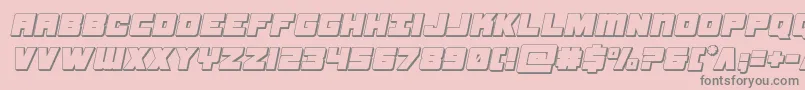 samuraiterrapin3dital Font – Gray Fonts on Pink Background