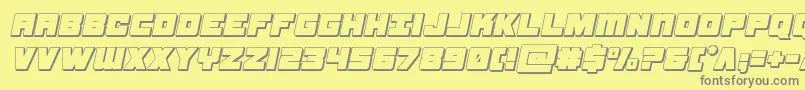 samuraiterrapin3dital Font – Gray Fonts on Yellow Background