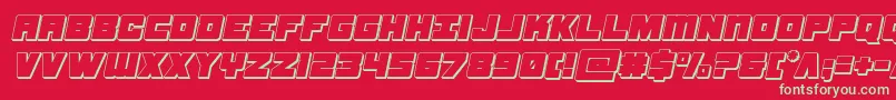 samuraiterrapin3dital Font – Green Fonts on Red Background