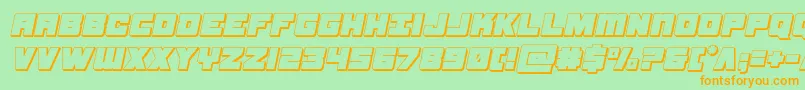 samuraiterrapin3dital Font – Orange Fonts on Green Background