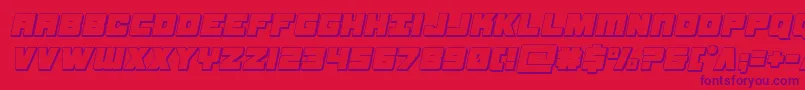 samuraiterrapin3dital Font – Purple Fonts on Red Background