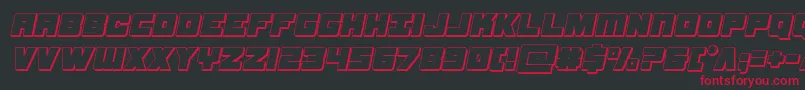 samuraiterrapin3dital Font – Red Fonts on Black Background