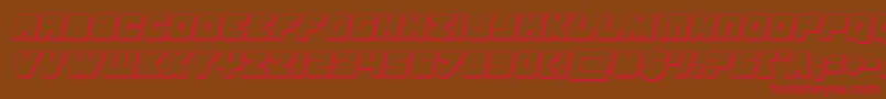 samuraiterrapin3dital Font – Red Fonts on Brown Background